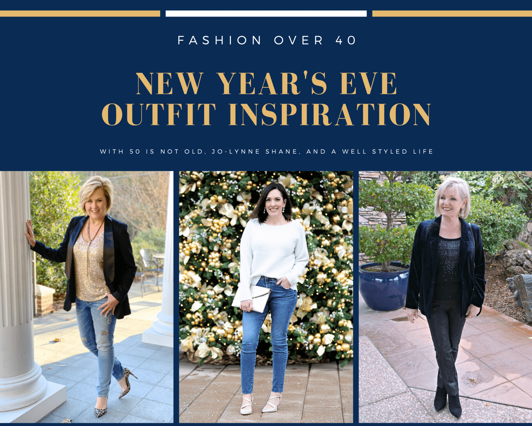 3 bloggers sharing New Year Eve outfits