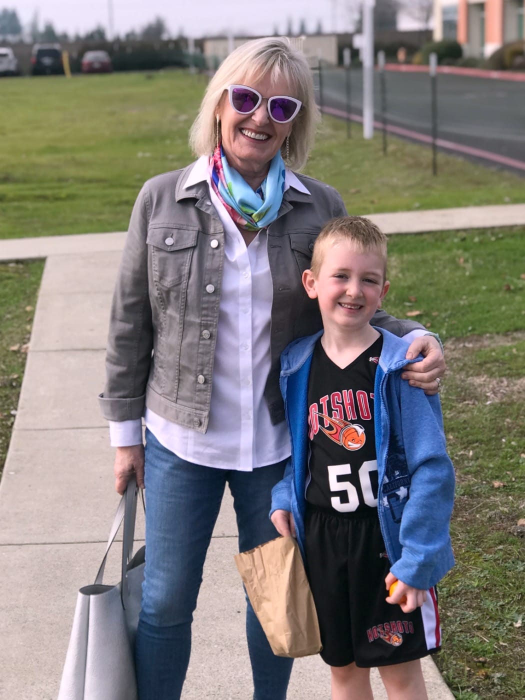 woman with her gandson