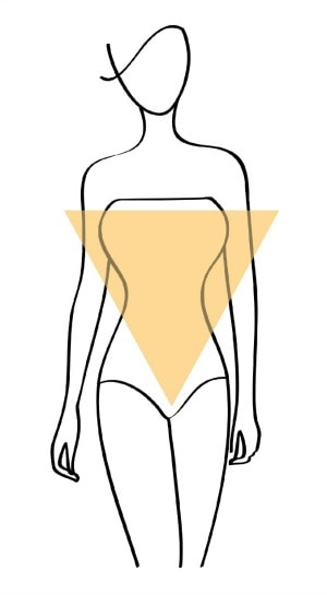 inverted triangle body shape illustration