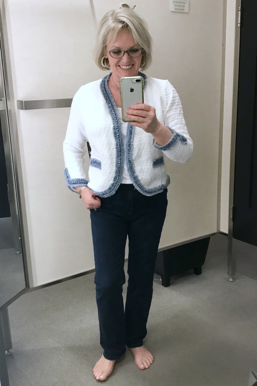 open front cropped nic+zoe jacket