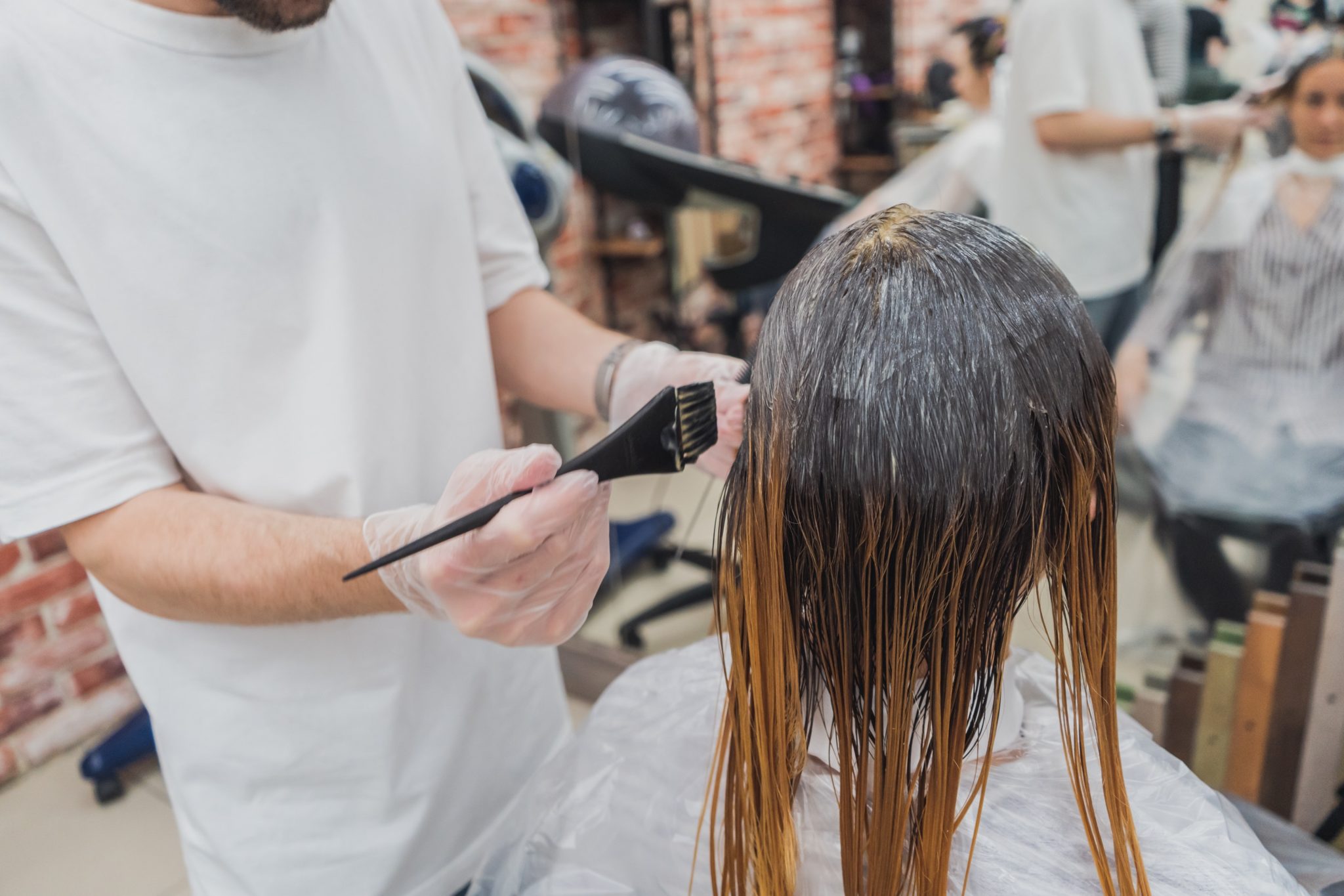 painting on hair color