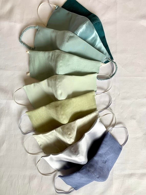 collection of silk facemasks