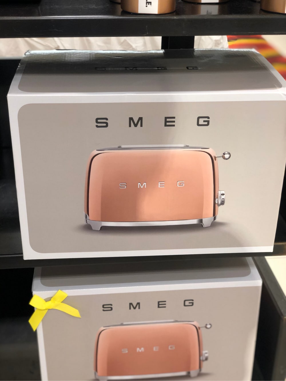 rose gold smeg toaster