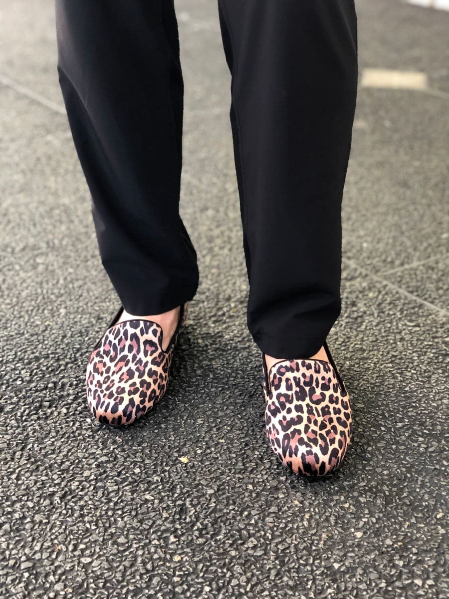 leopard indoor/outdoor slippers