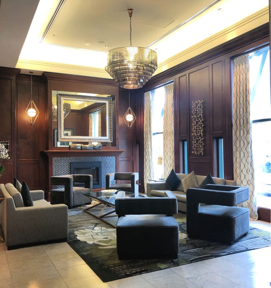 lobby of Magnolia Hotel in Victoria, BC