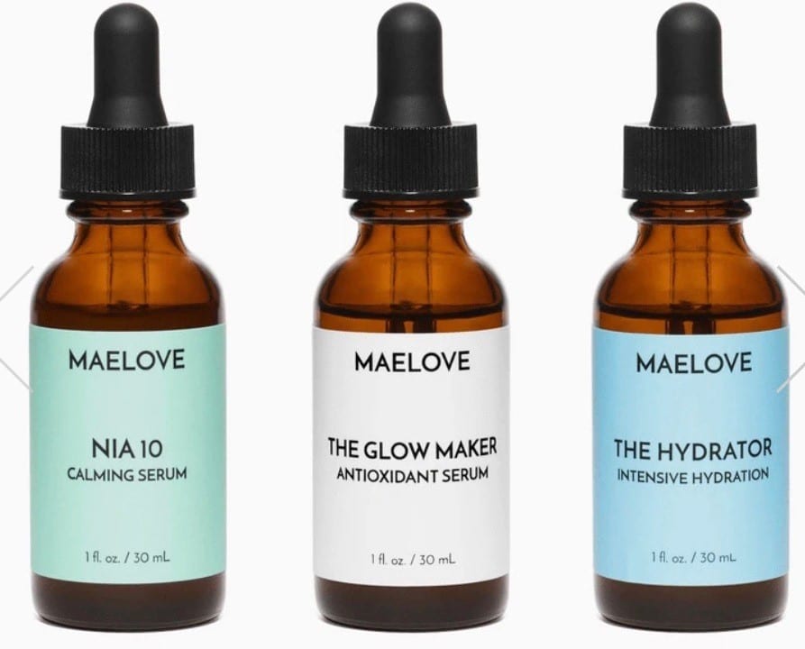 three bottles of serum