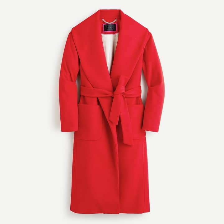 red italion wool and cashmere coat