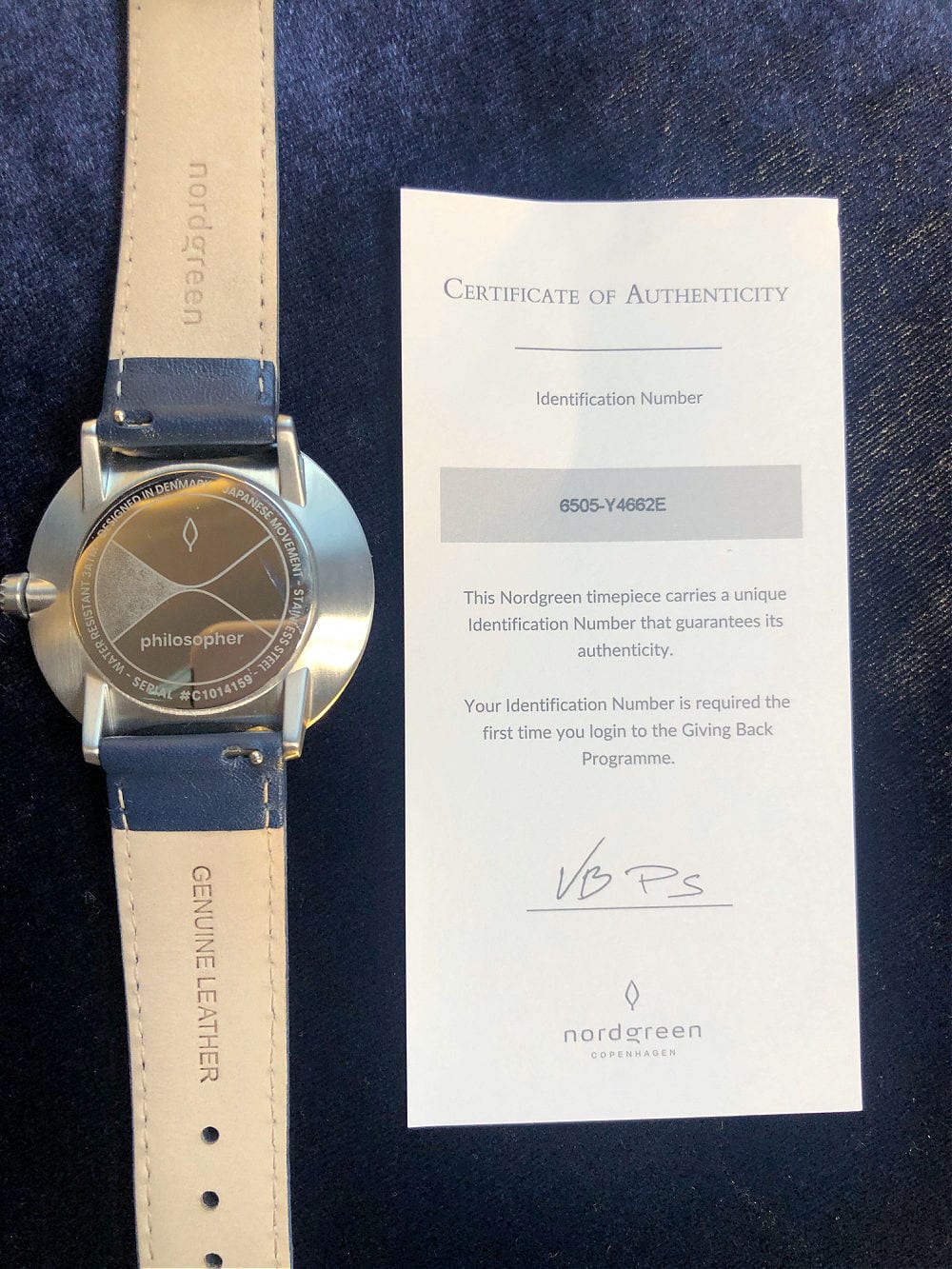 serial number and back of nordgreen watch