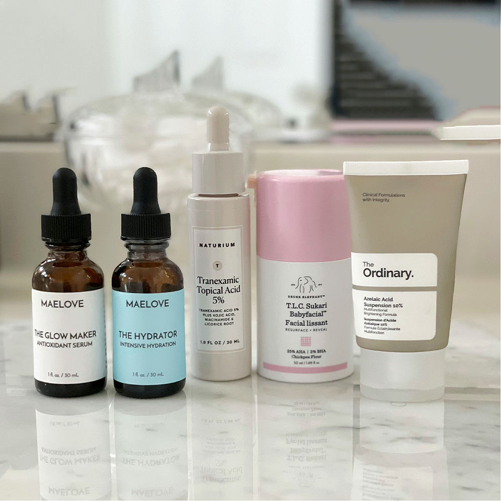5 bottles of skincare acids to use on midlife skin