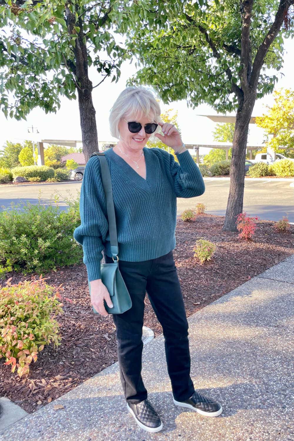 woman wearing budget friend clothes from target