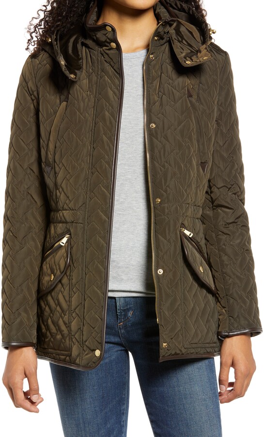 basket weave quilted jacket