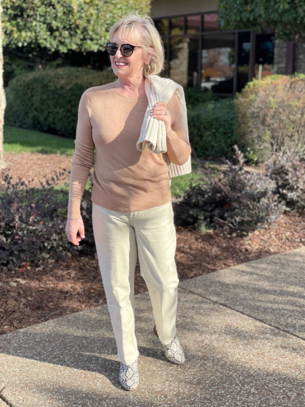 woman wearing monochromatic outfit