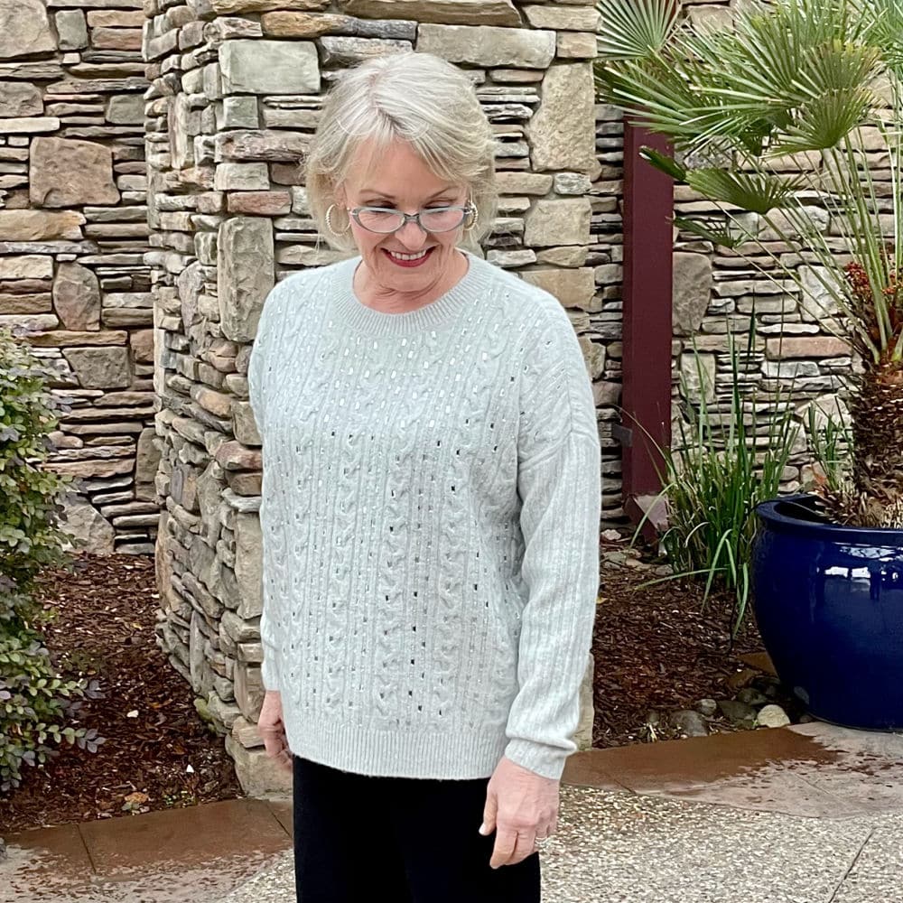 woman with gray hair