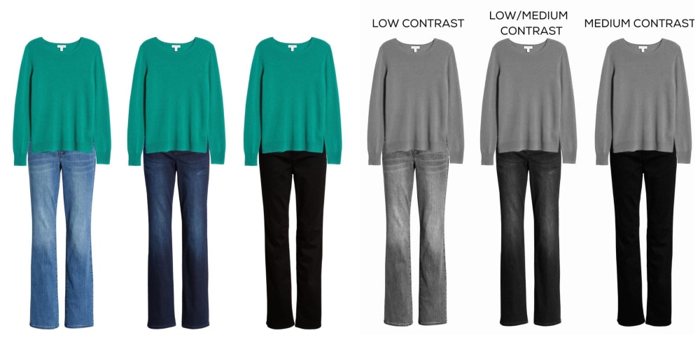 low contrast examples