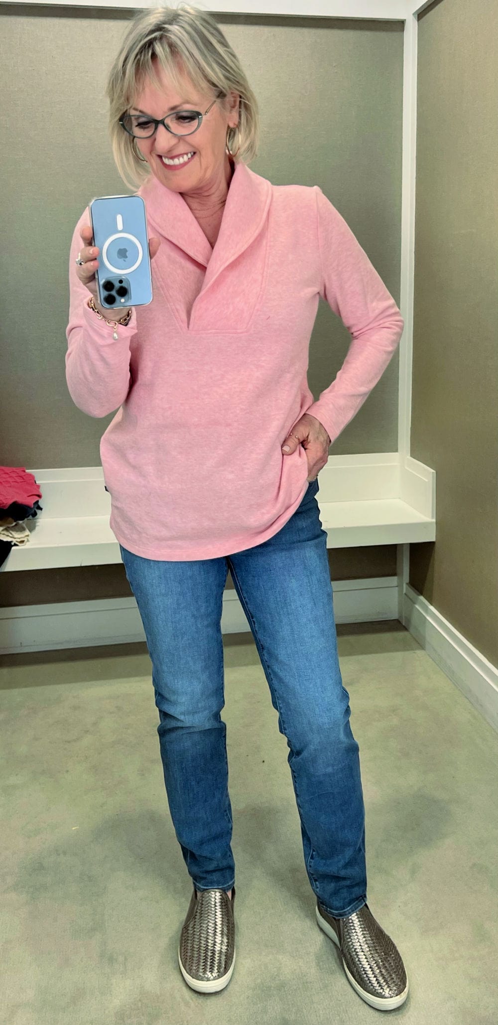 PINK SWEATER BLUE JEANS