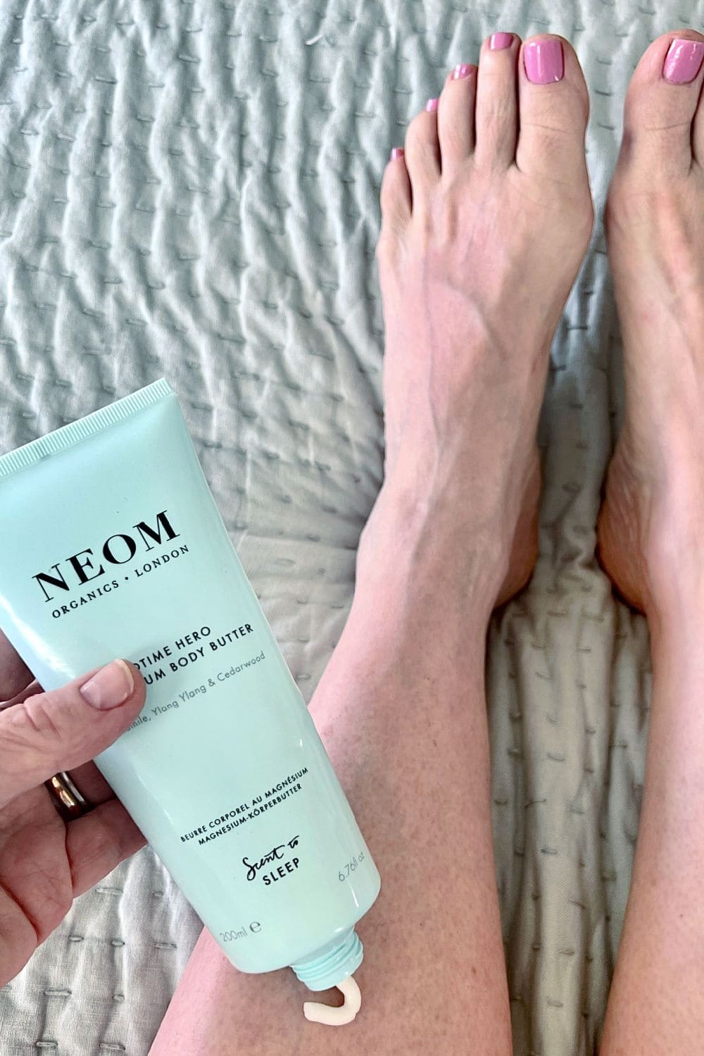 applying neom magnesium butter