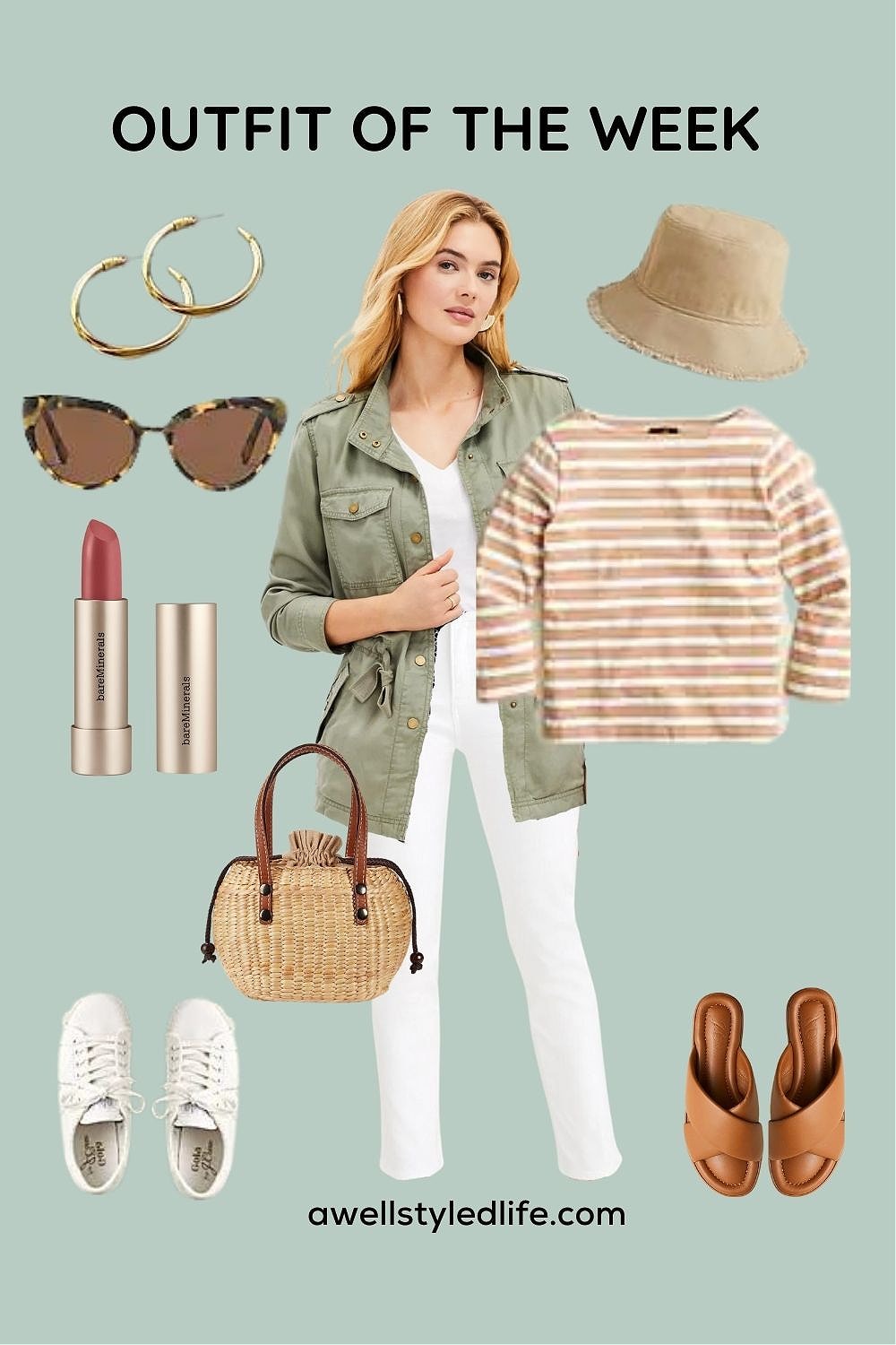 outfit showing perfect spring tote bag