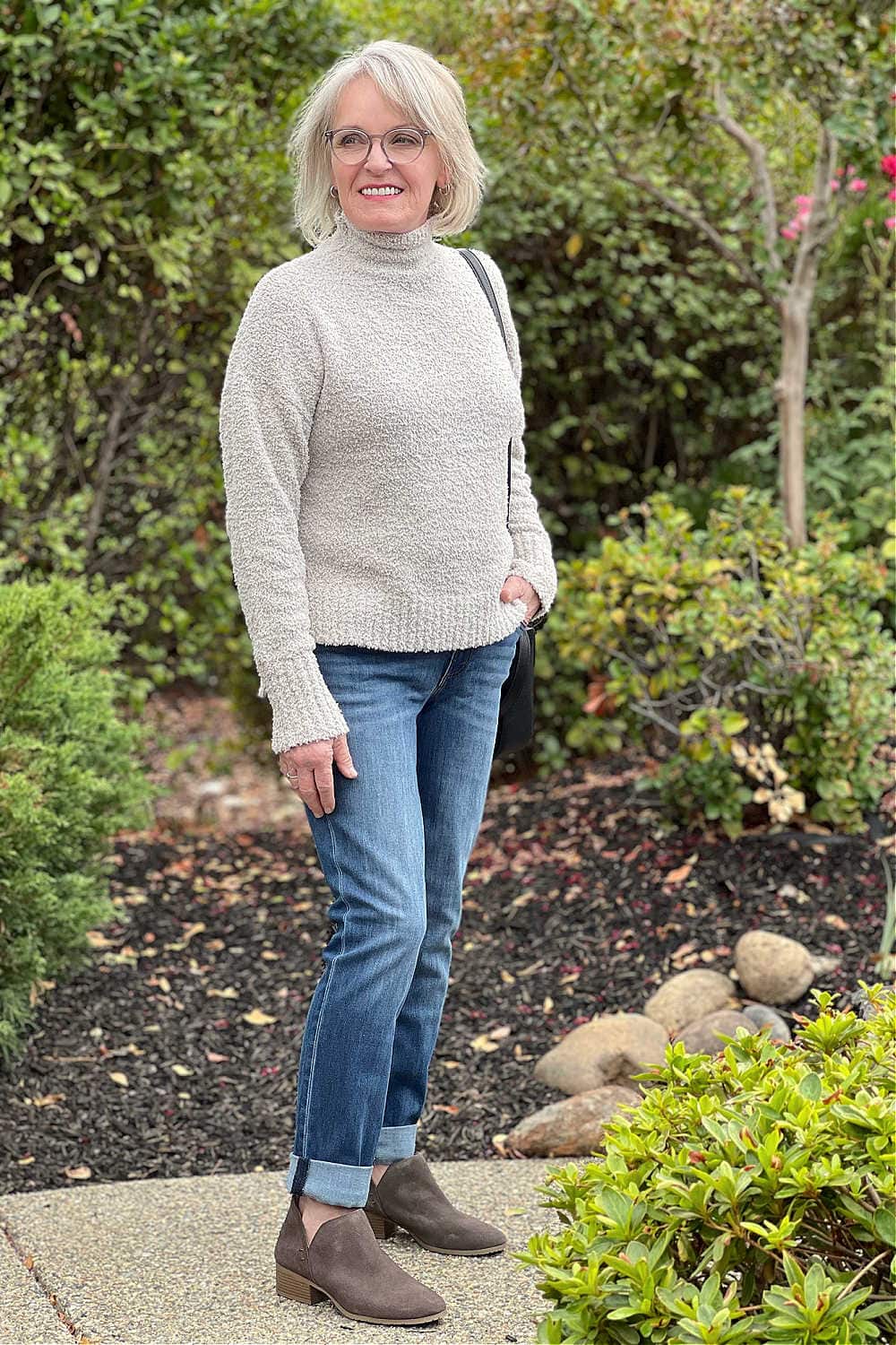 t tahari sweater and kut from kloth jeans from nordstrom rack