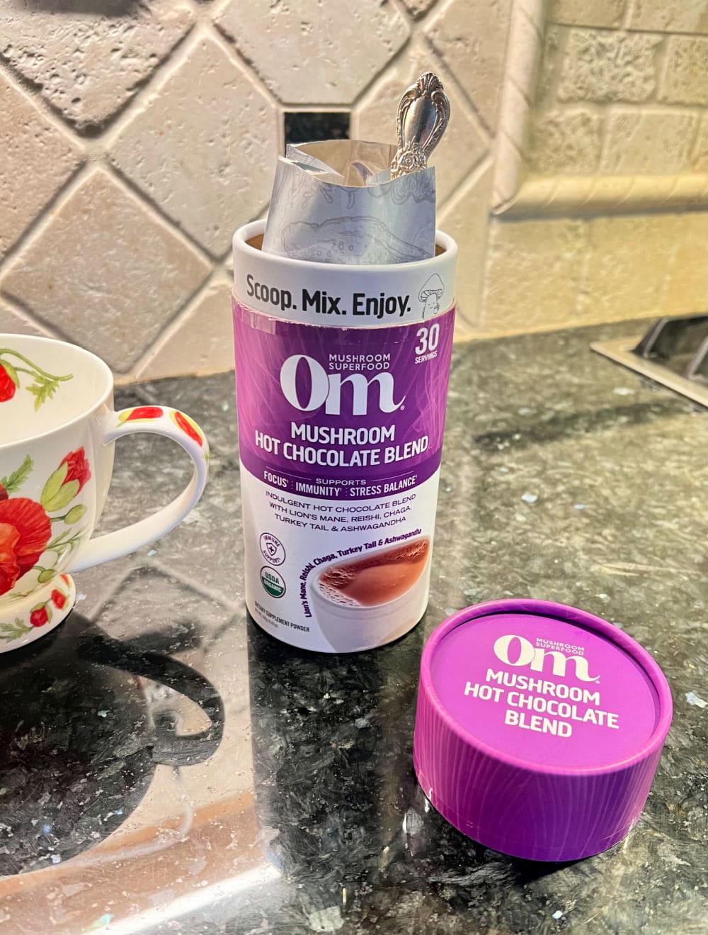 chocolate and medicinal mushroom drink