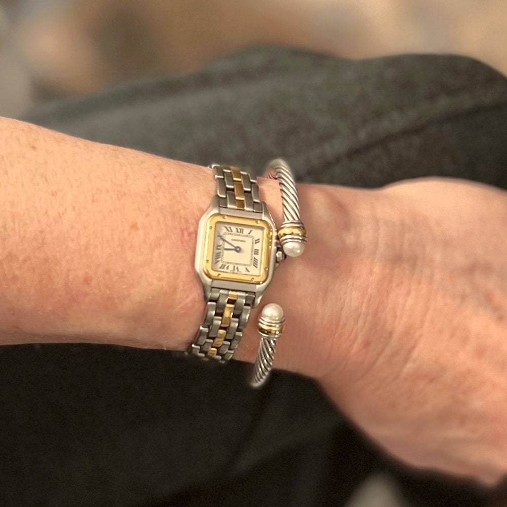 small cable with pearl david yurman bracelet