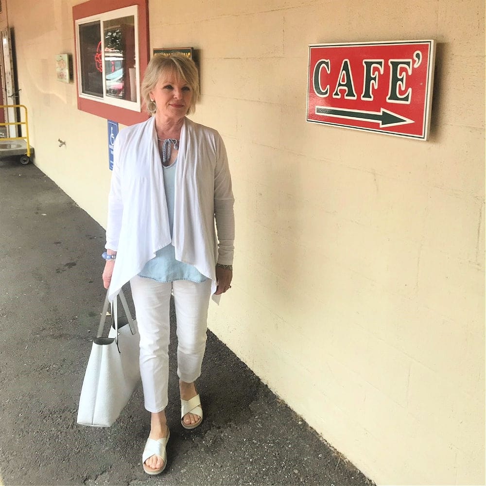 woman wearing coolibar UPF 50+ wrap
