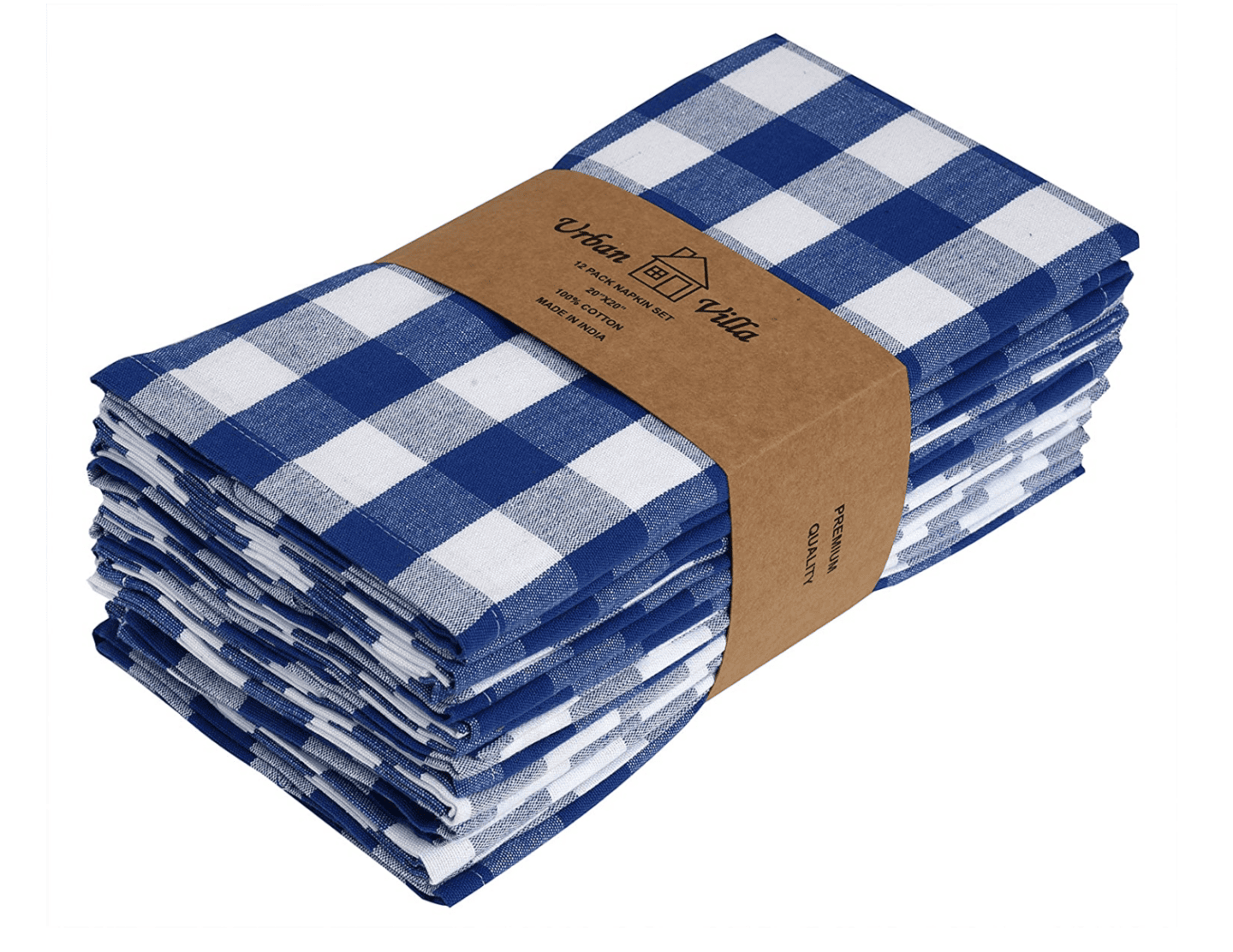 blue gingham napkins