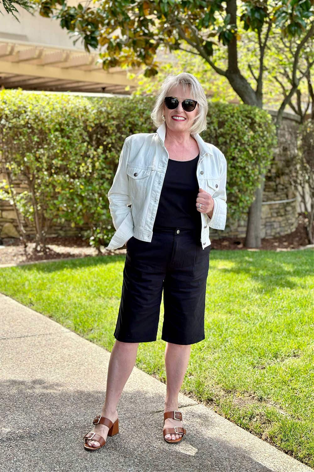 summer wardrobe classic shorts and denim jacket from Walmart