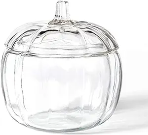 glass pumkpin candy jar