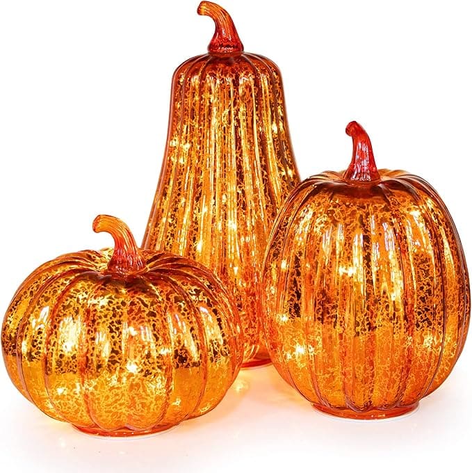 mercury glass pumpkins from amazon