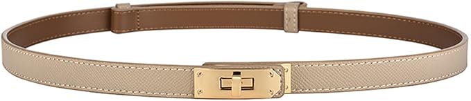 Thin Belt with Gold Hardware for Women Over 50