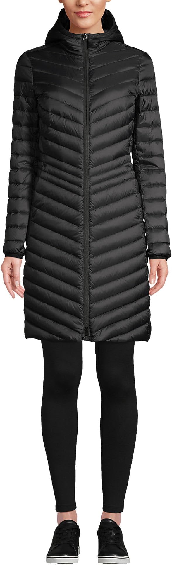 Lands' End Women's Ultralight Packable Long Down Coat