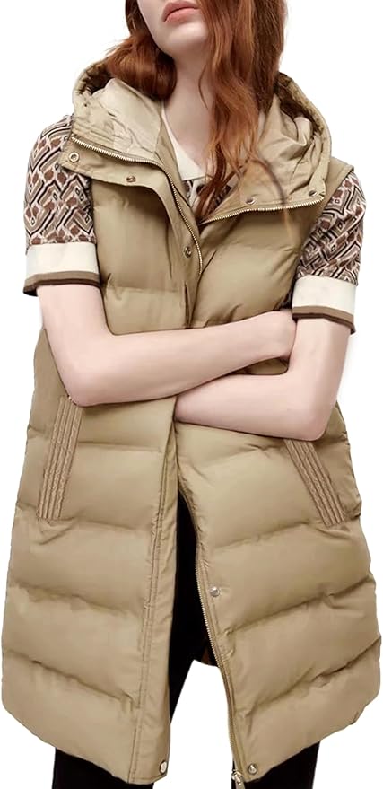 Long Puffer Vest from Amazon Fashion