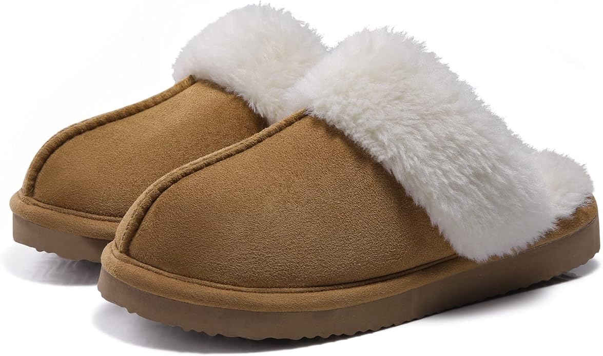 Women's Fuzzy Memory Foam Slippers