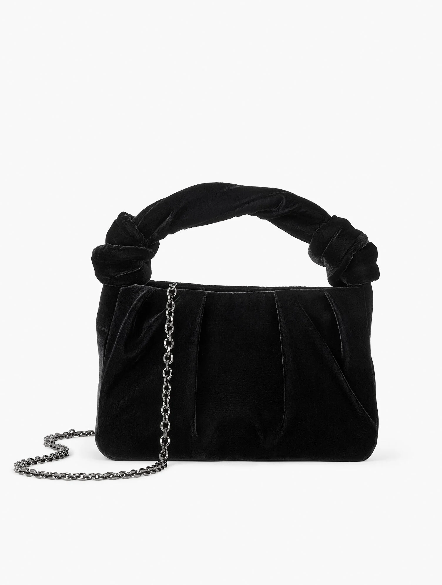 Talbots Velvet Knotted Clutch, Winter Handbag for Women