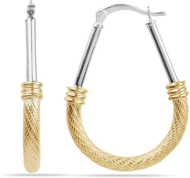 LeCalla 925 Sterling Silver Hoop Earrings for Women Over 50