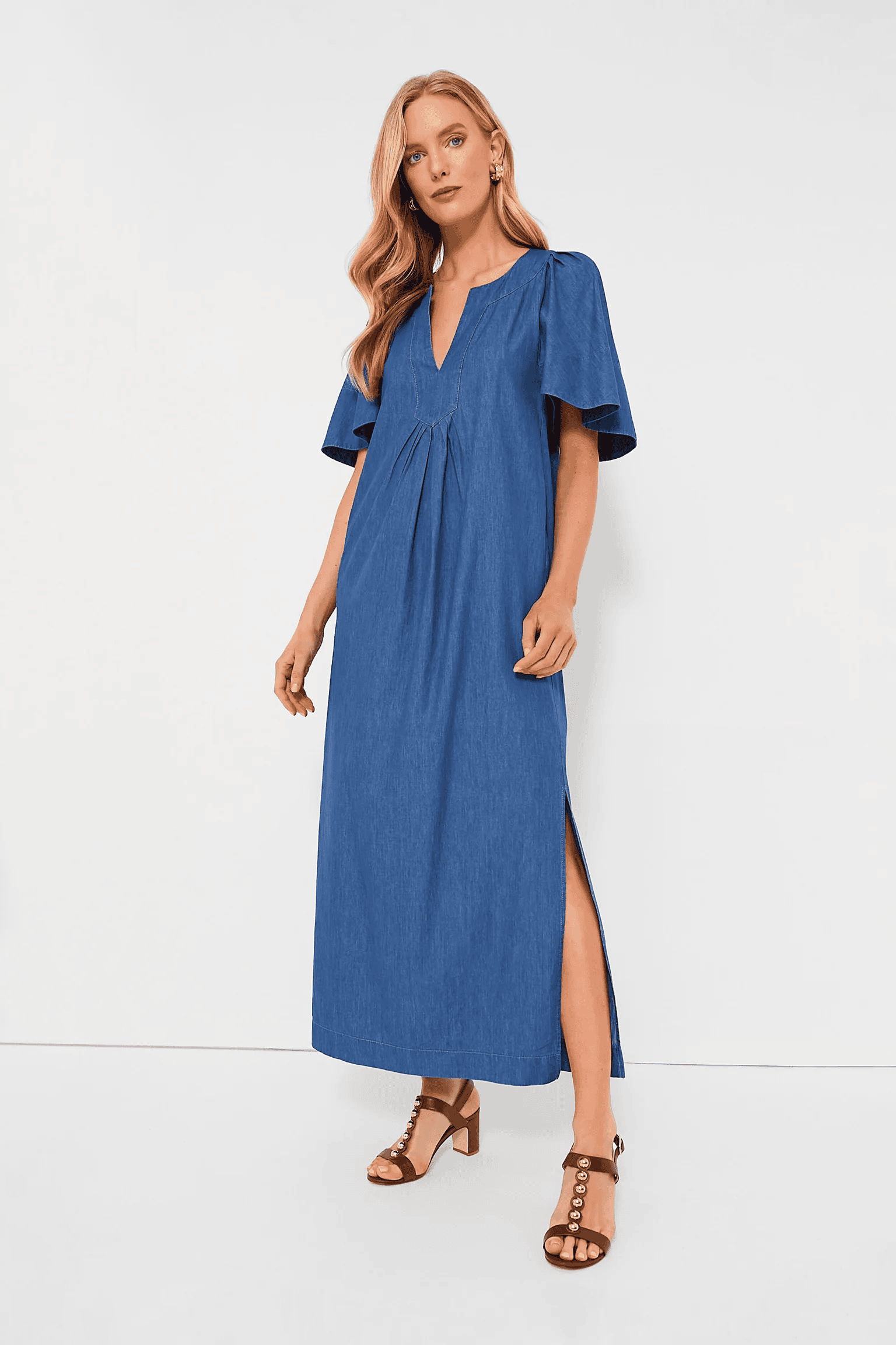 Tuckernuck Flutter Sleeve Maxi Dress