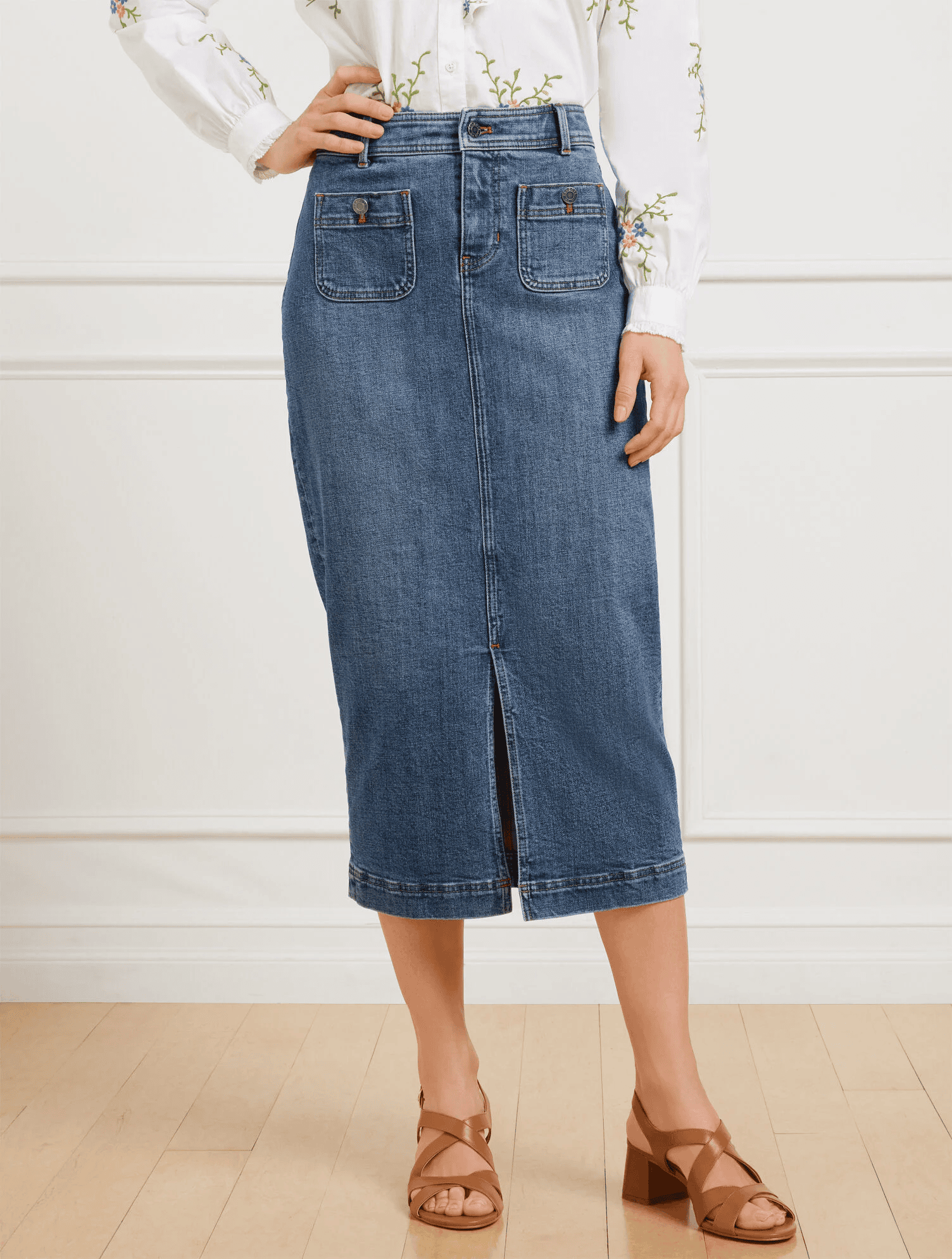 DENIM MIDI SKIRT NEW ARRIVALS