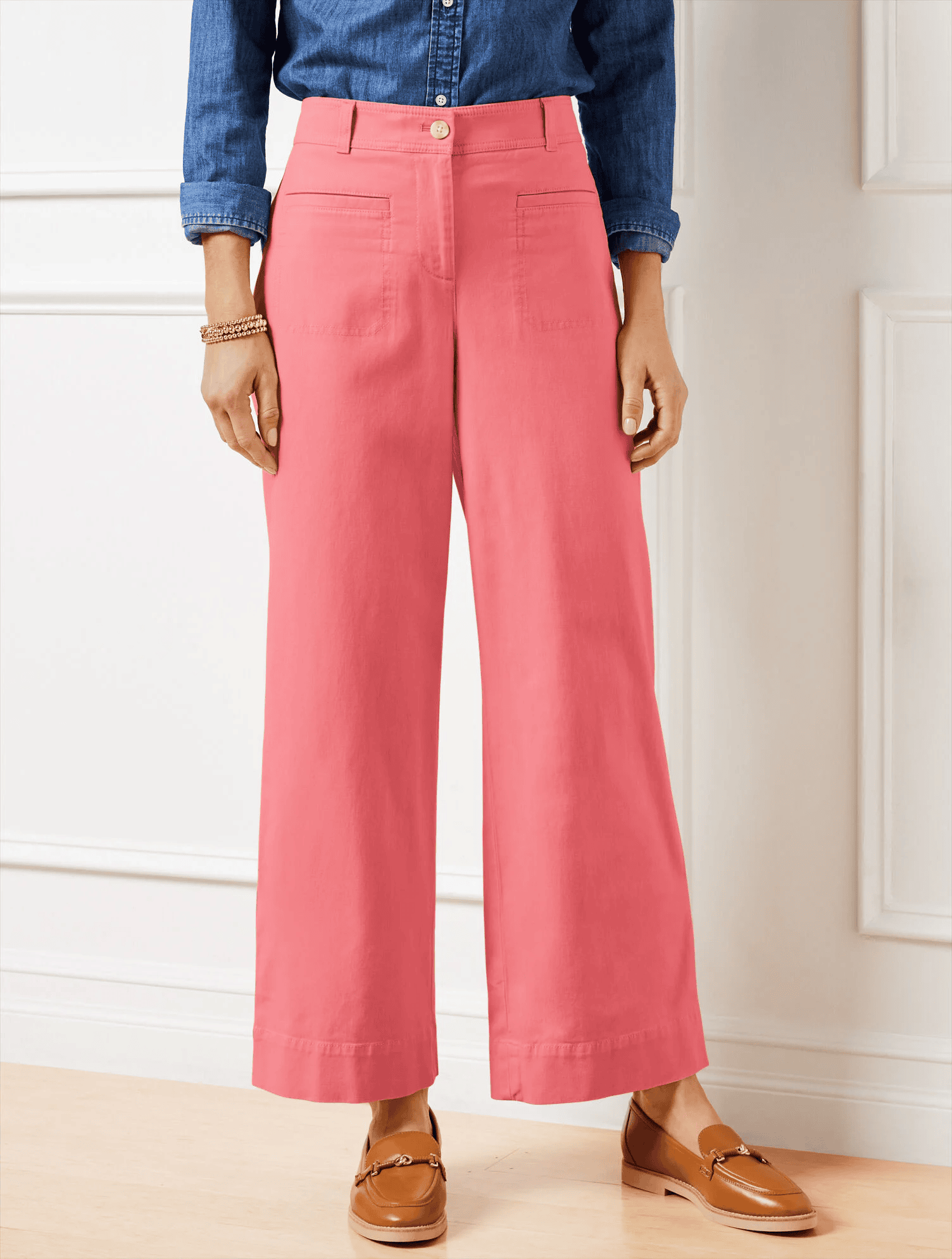 WIDE ANKLE TWILL PANTS AT TALBOTS NEW ARRIVAL FOR SPRING