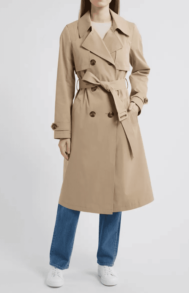 DOUBLE BREASTED TRENCH COAT FOR WOMEN OVER 50