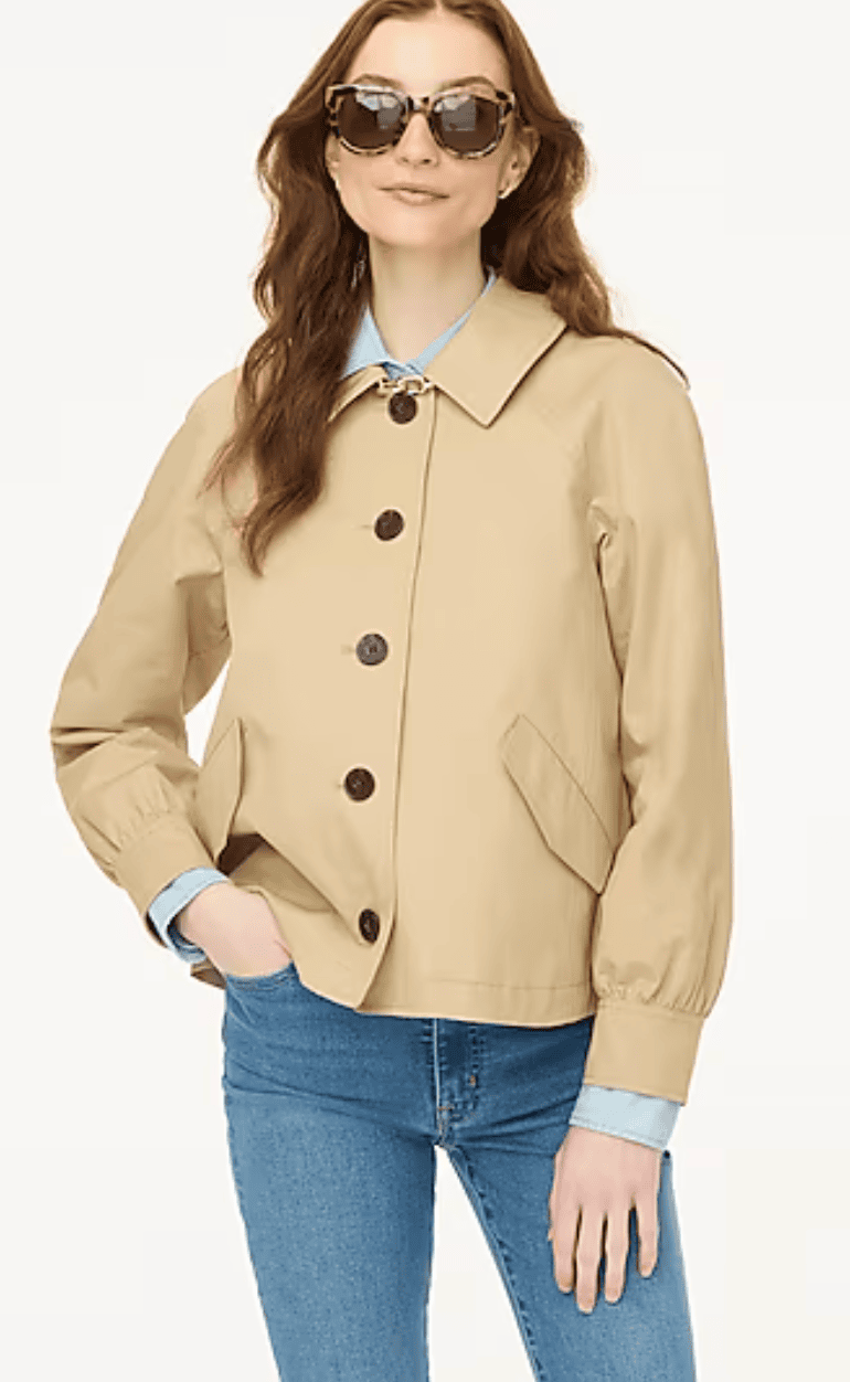 SHORT CROPPED TRENCH FOR WOMEN OVER 50