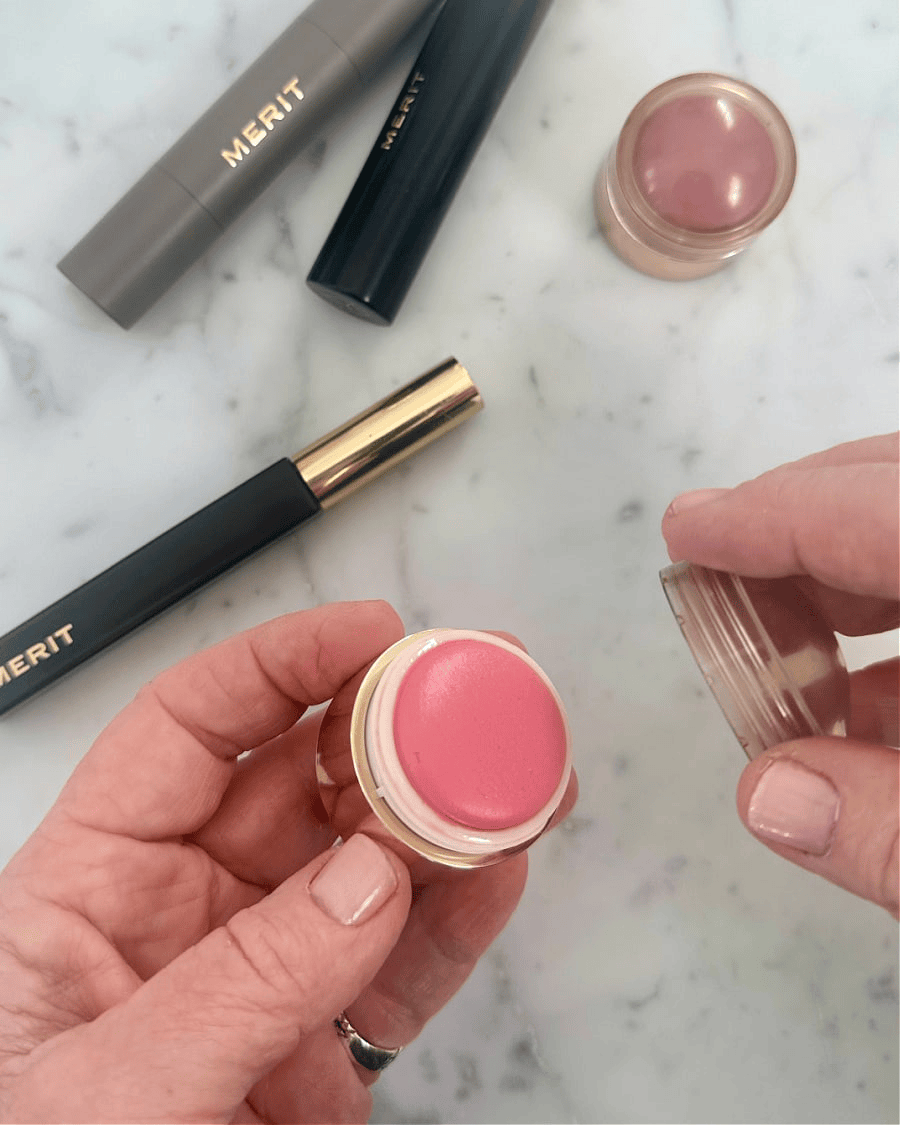 MERIT FLUSH BALM CREAM BLUSH IN STOCKHOLM for a dewy look on older skin