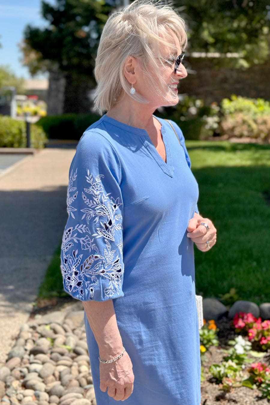 Modern cropped haircut that flatters older women