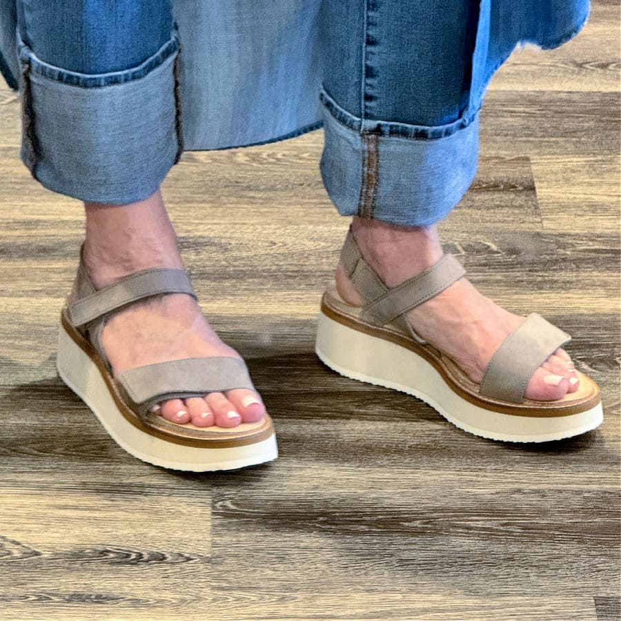 NAOT MERINGUE SANDAL IN STONE
