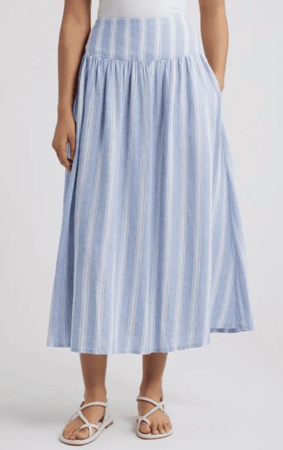 CASLON LINEN BLEND SKIRT