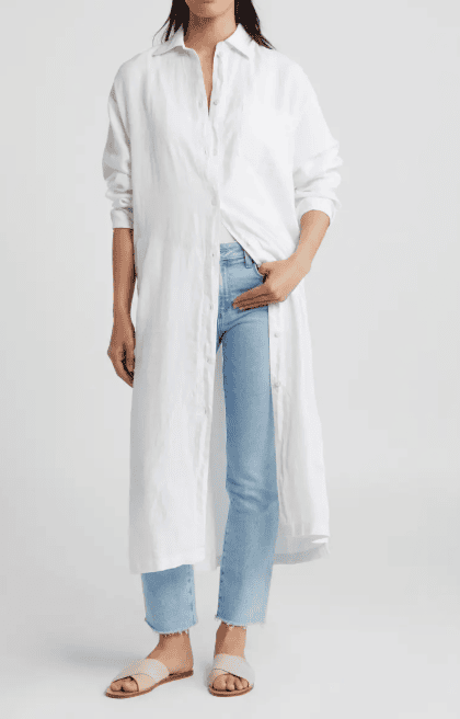 LINEN DUSTER FOR WOMEN LIGHTWEIGHT LAYER SUMMER 2025