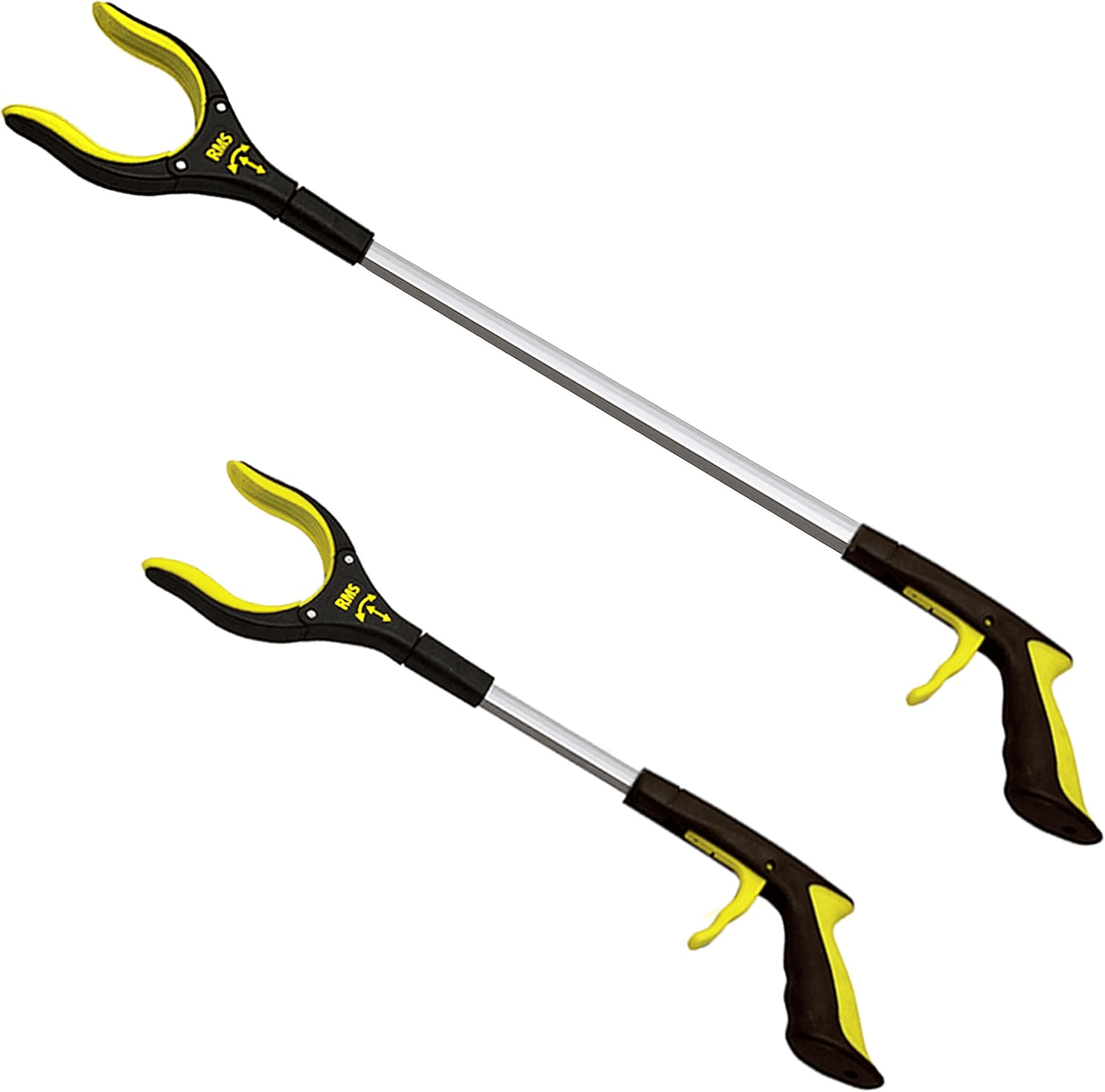 2-Pack 34 Inch and 21 Inch Mobility Aid Reaching Assist Grabber Tools for Post Surgery Recovery