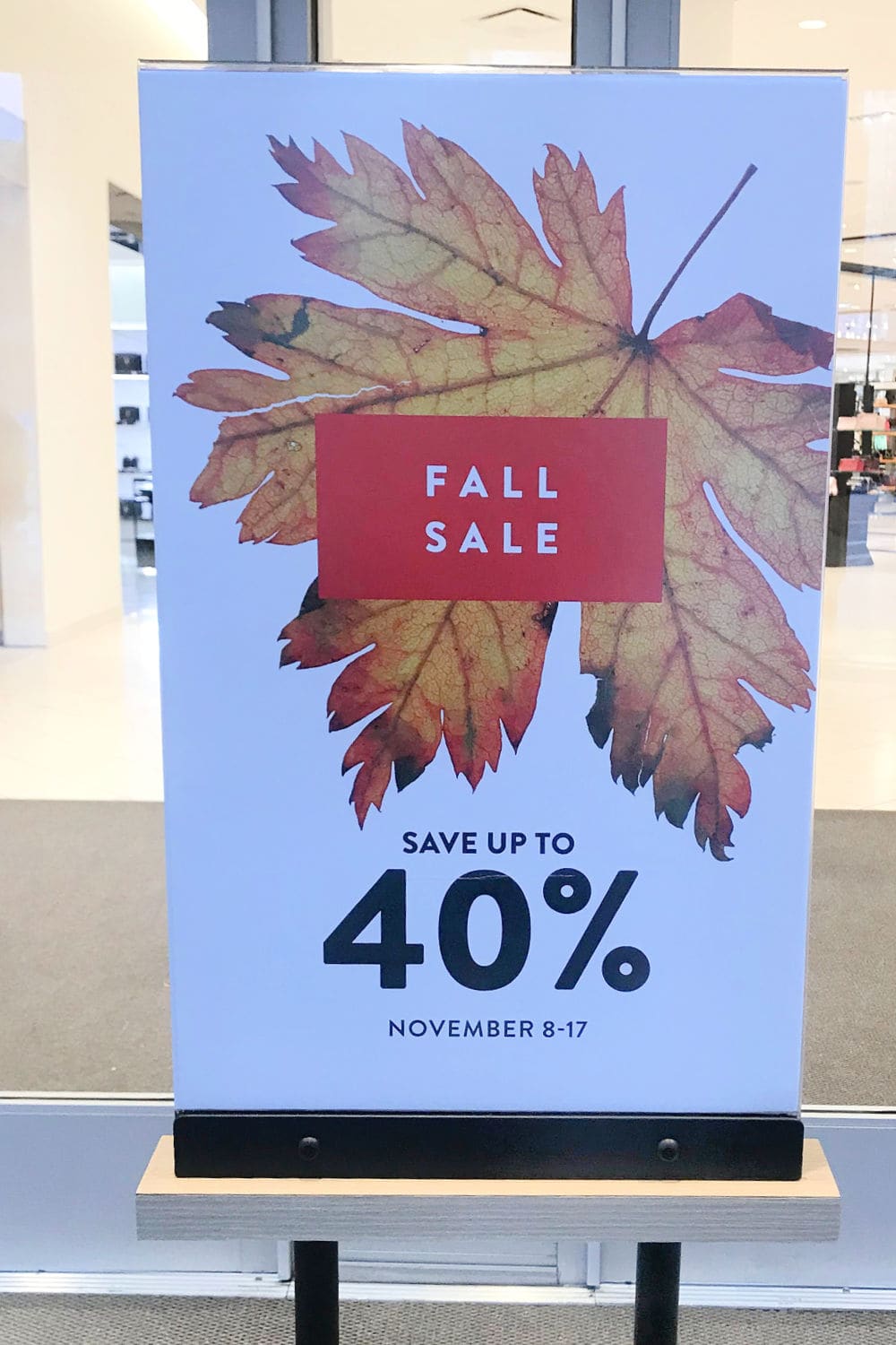 fall sale sign