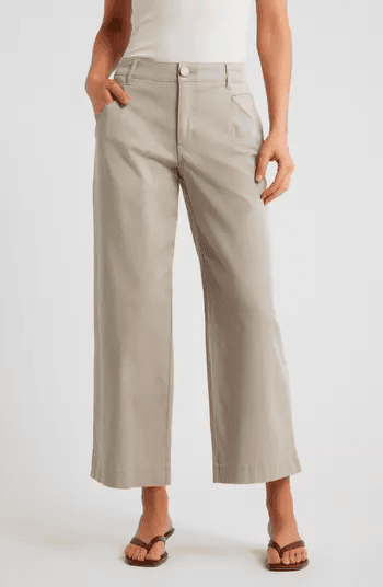Wit & Wisdom Wyatt Skyrise Crop Wide Leg Twill Pants