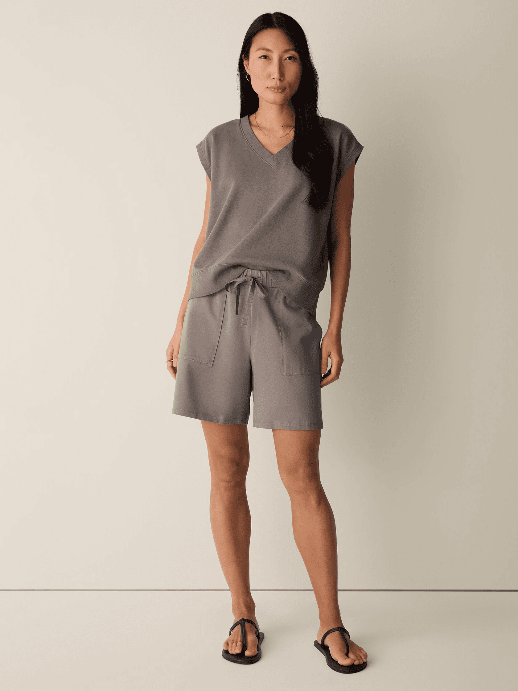 Pima Cotton Stretch Jersey Walking Shorts