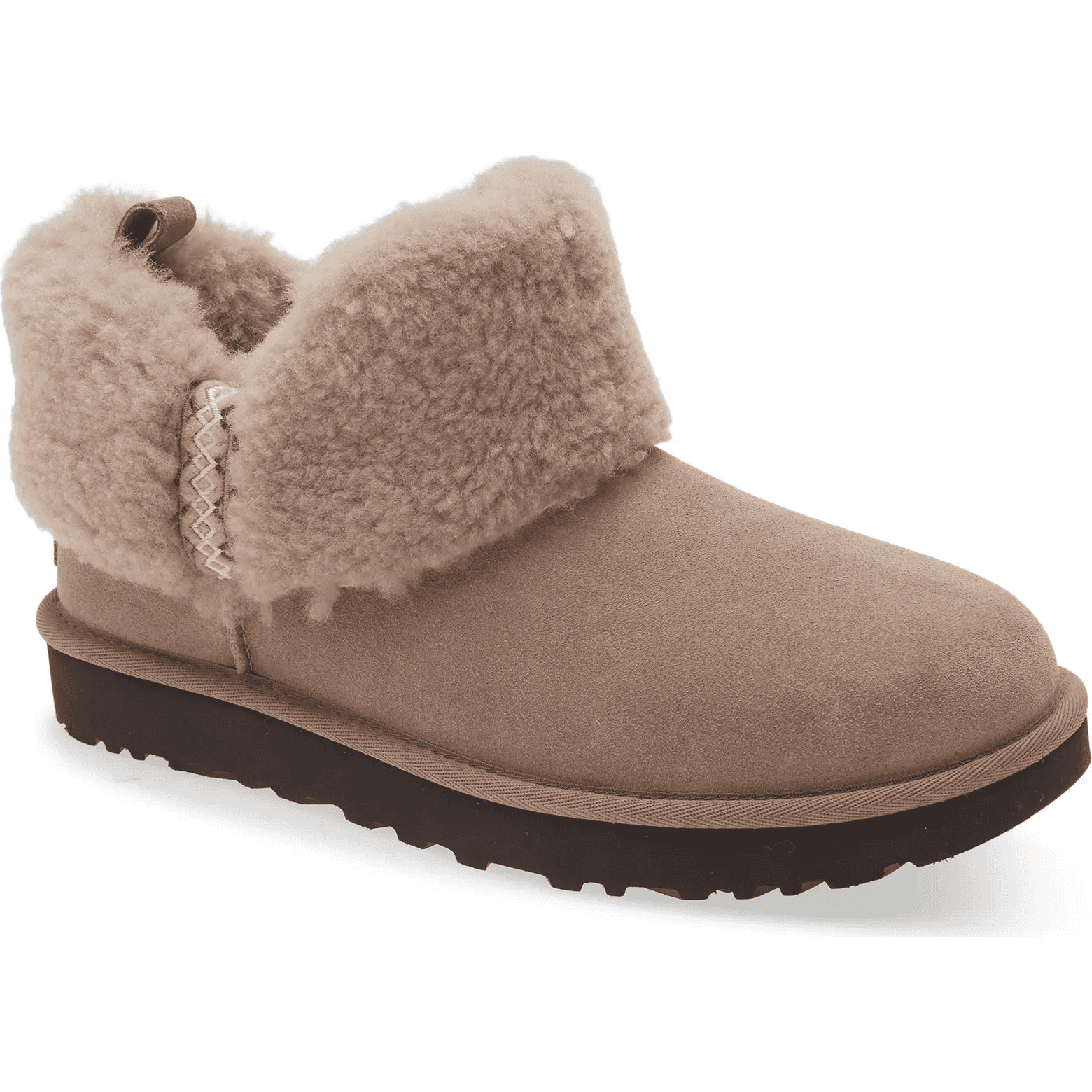 UGG Ultra Mini Braid Shearling Booties from the Nordstrom Anniversary Sale.